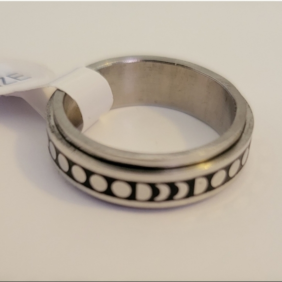 Jewelry - MOON ANXIETY/SPINNER THERAPY RING S6 ANXIETY DEPRESSION ADD ADHD TMJ  SILVERTONE